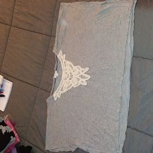 Oversized short sleeve crop top